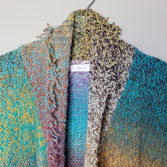 Natalia Fringed Cardigan Greylin by Anthropologie Size S - Picture 11 of 13